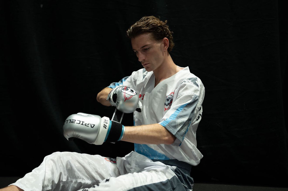 TOP TEN Pointfighter Gloves - Chrome Silver "DA"