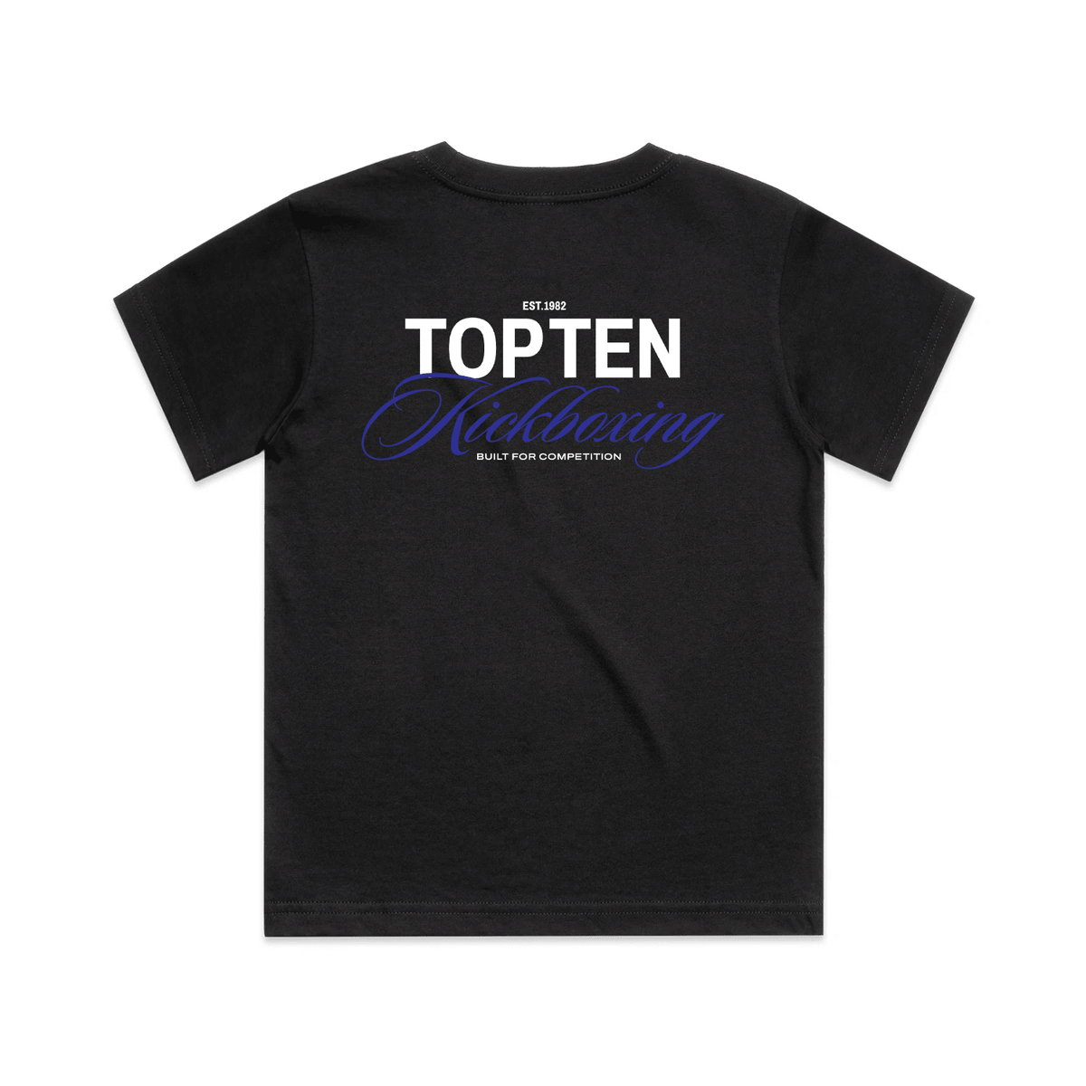TOP TEN Kids Forged T-Shirt (Blue) - Black - Back