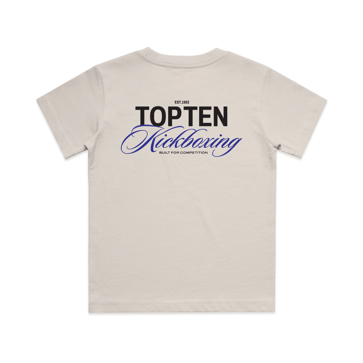 TOP TEN Kids Forged T-Shirt (Blue) - Cream - Back