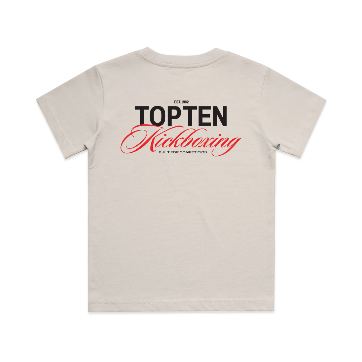 TOP TEN Kids Forged T-Shirt (Red) - Cream - Back