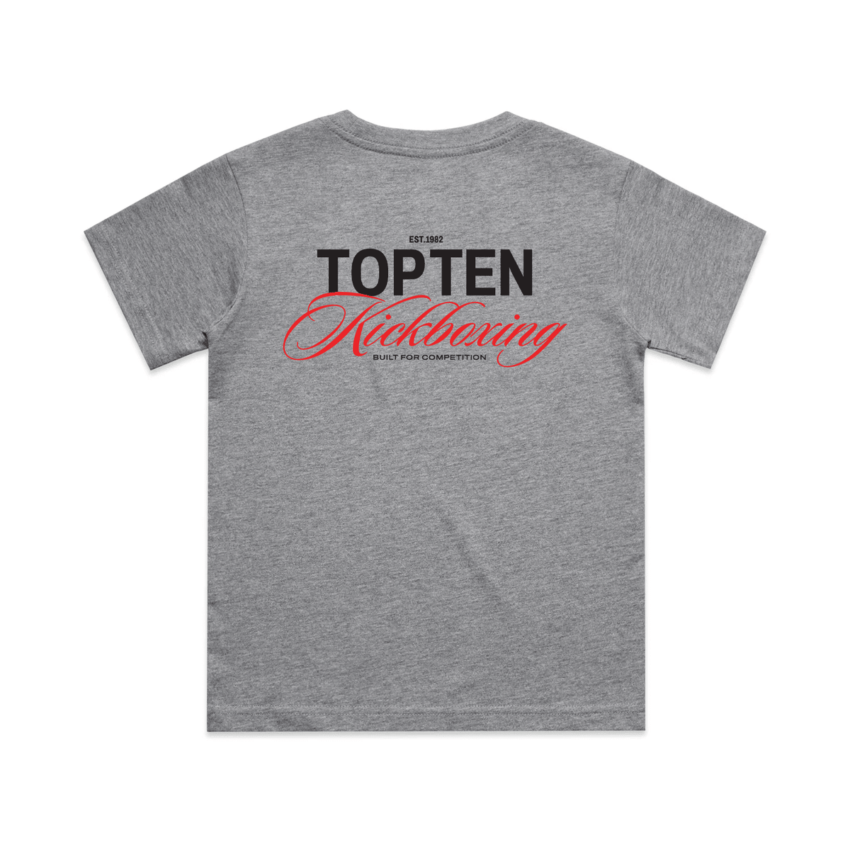 TOP TEN Kids Forged T-Shirt (Red) - Grey - Back
