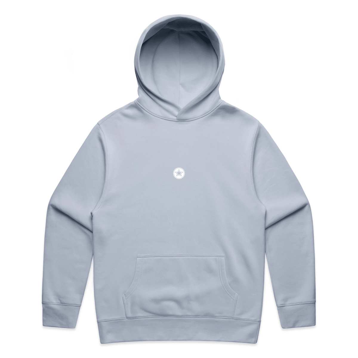 TOP TEN Men's Forged Hoodie (Red) - Baby Blue - Front