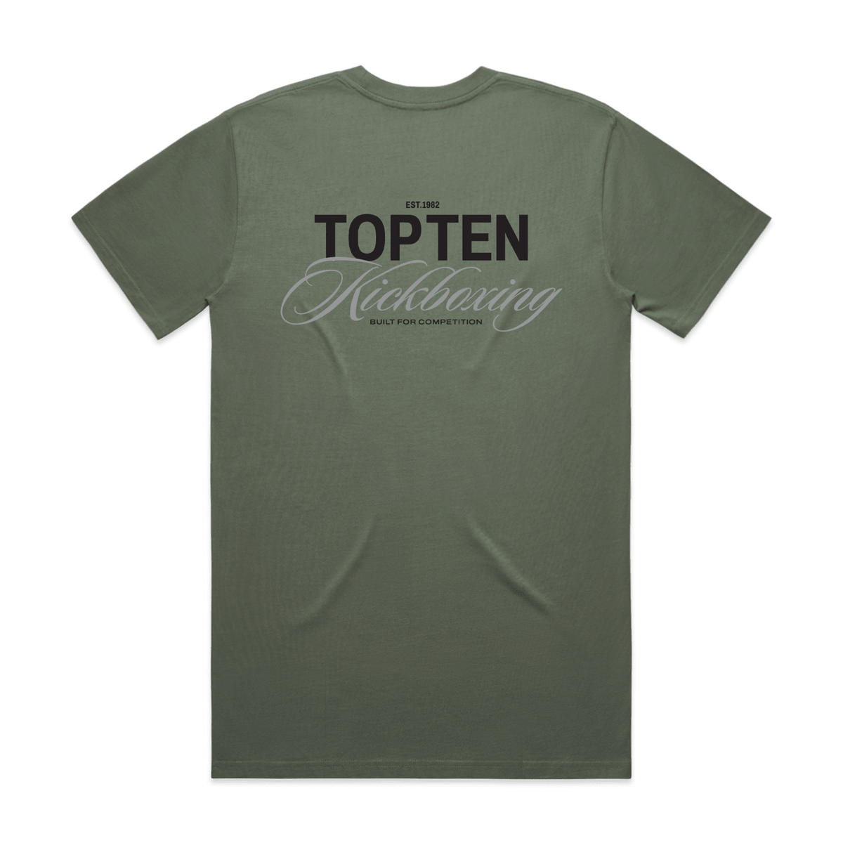 TOP TEN Men's Forged T-Shirt (Green) - Back