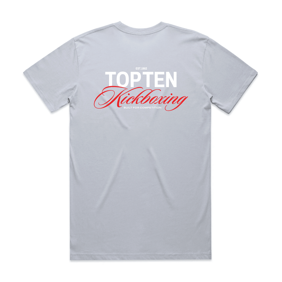 TOP TEN Men's Forged T-Shirt (Red) - Baby Blue - Back