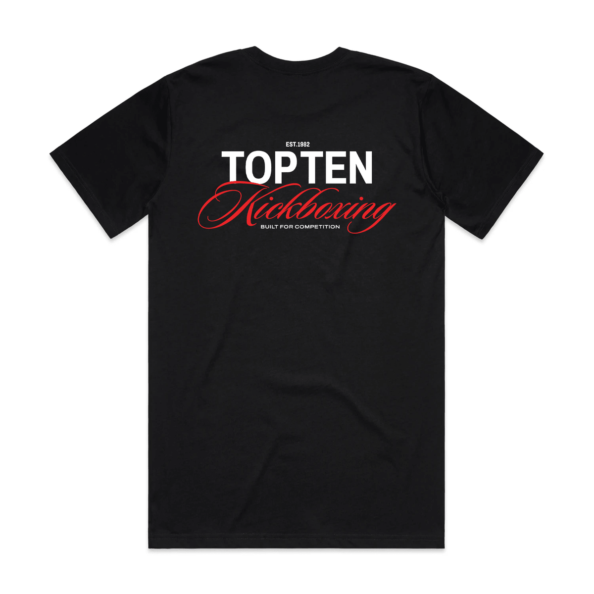 TOP TEN Men's Forged T-Shirt (Red) - Black - Back