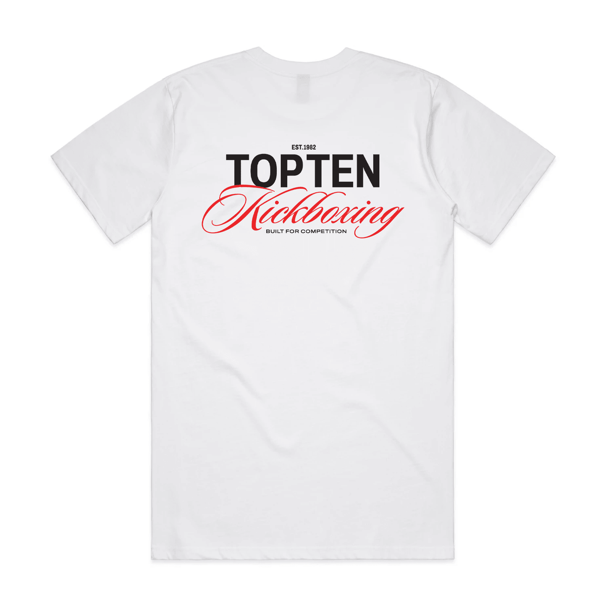 TOP TEN Men's Forged T-Shirt (Red) - White - Back