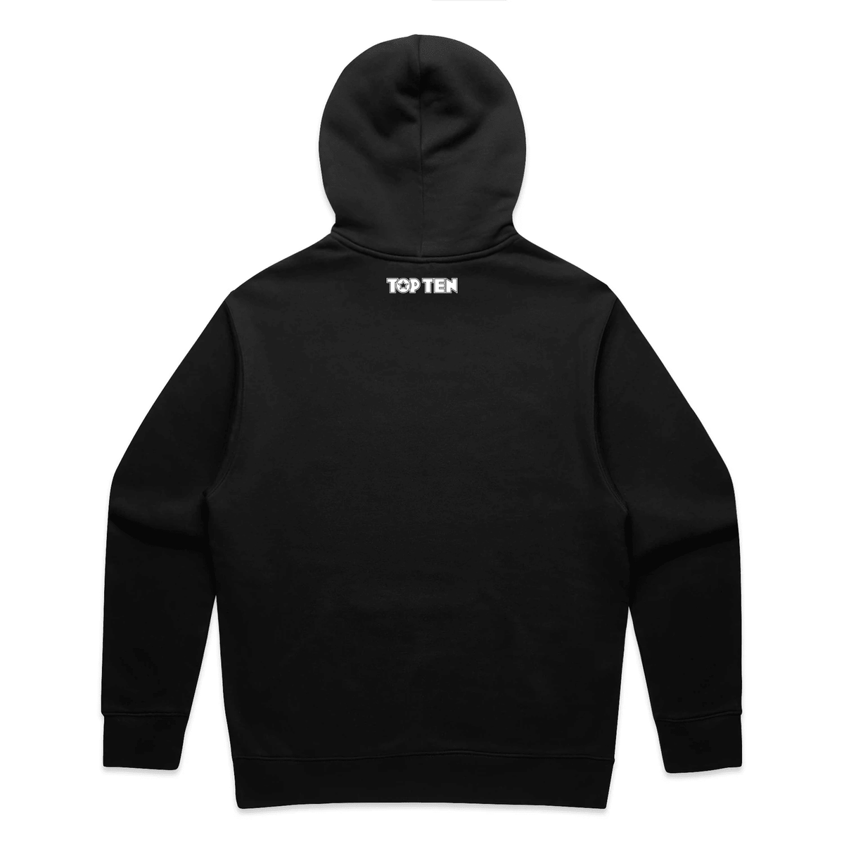 TOP TEN Men's Repeat Hoodie - Black - Back