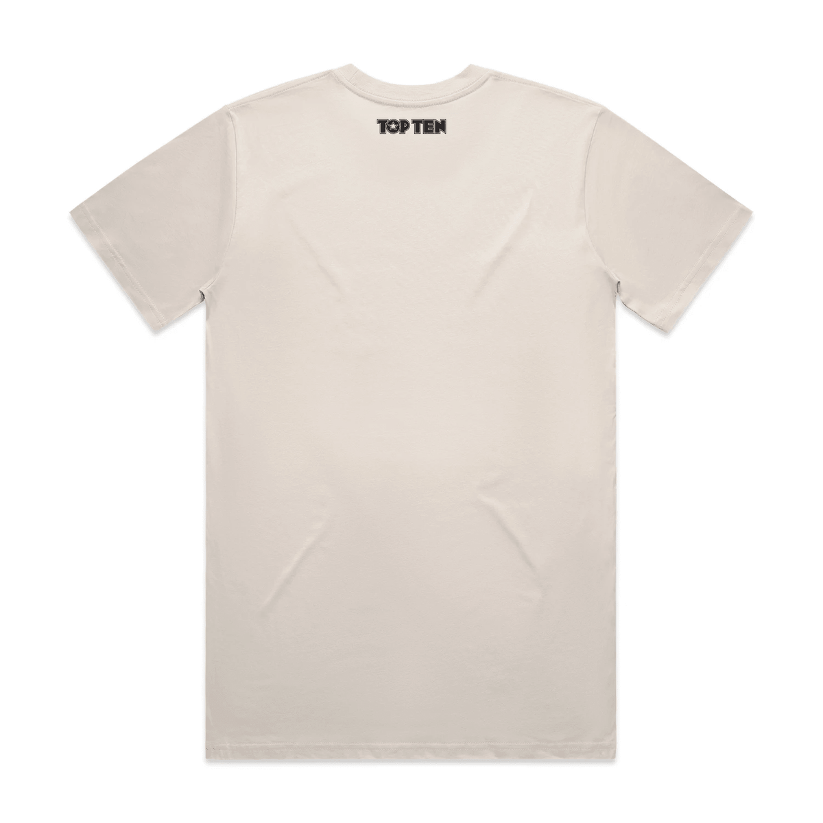 TOP TEN Men's Repeat T-Shirt - Cream - Back