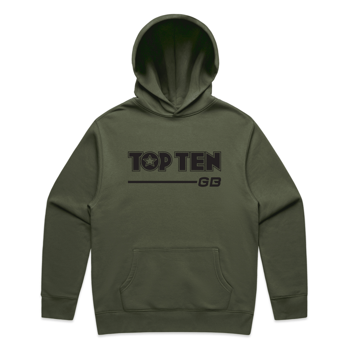 TOP TEN Men's Walkout Hoodie - Green - Front