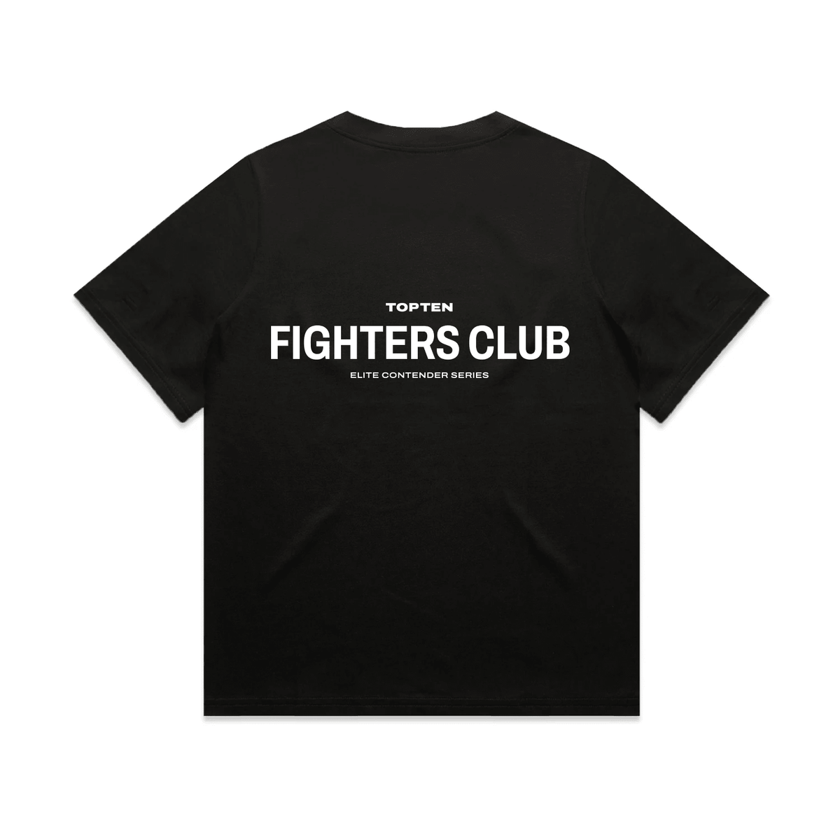 TOP TEN Women's Fighters Club Heavy T-Shirt - Black - Back