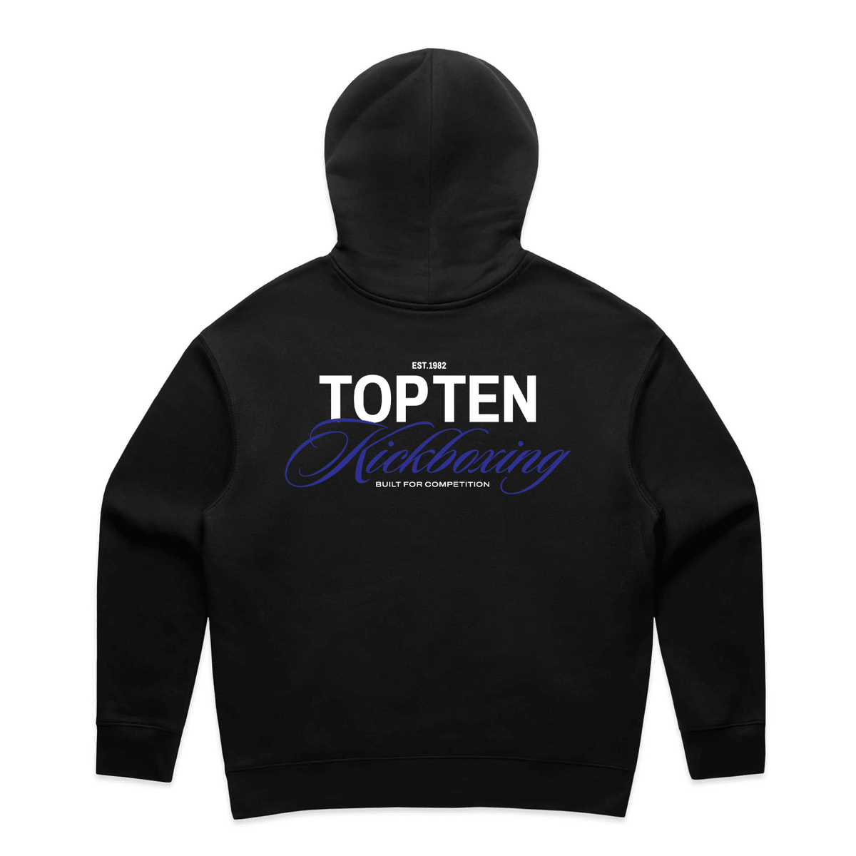 TOP TEN Women's Forged Hoodie (Blue) - Black - Back