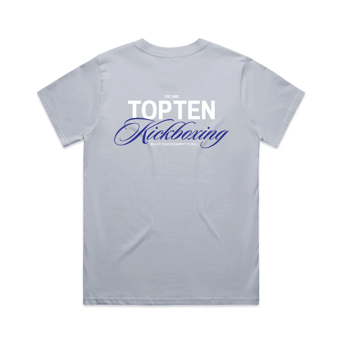TOP TEN Women's Forged T-Shirt (Blue) - Baby Blue - Back
