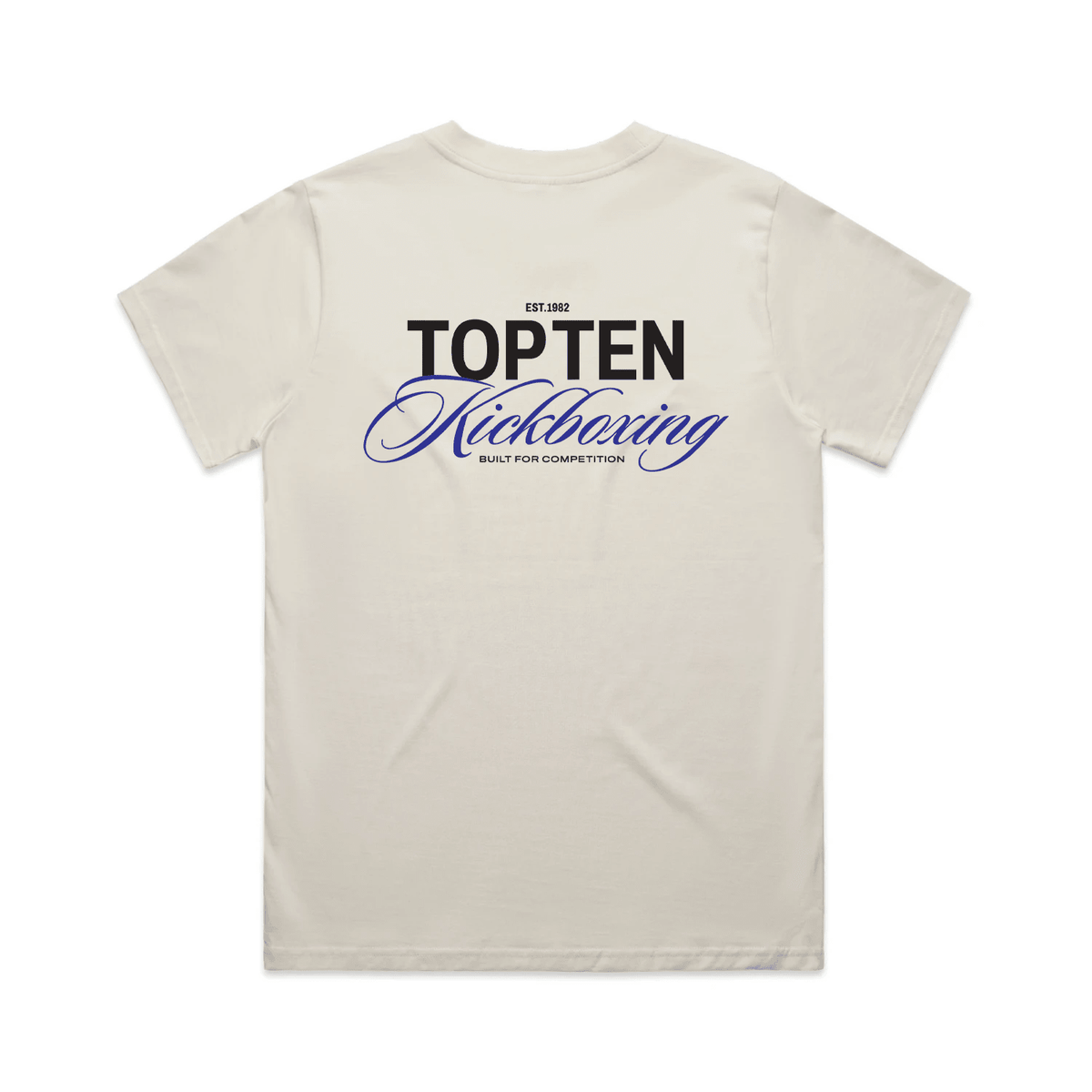 TOP TEN Women's Forged T-Shirt (Blue) - Cream - Back