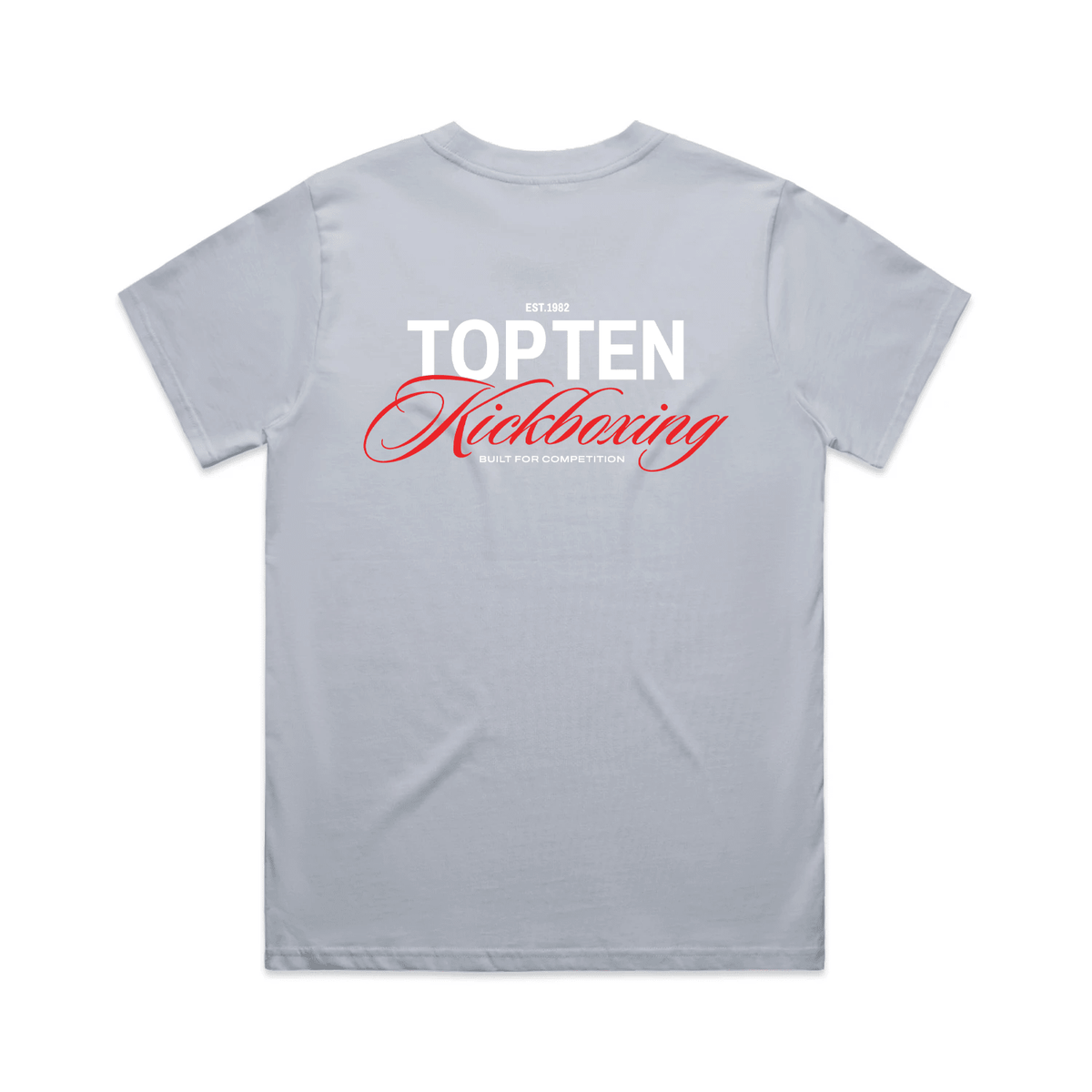 TOP TEN Women's Forged T-Shirt (Red) - Baby Blue - Back