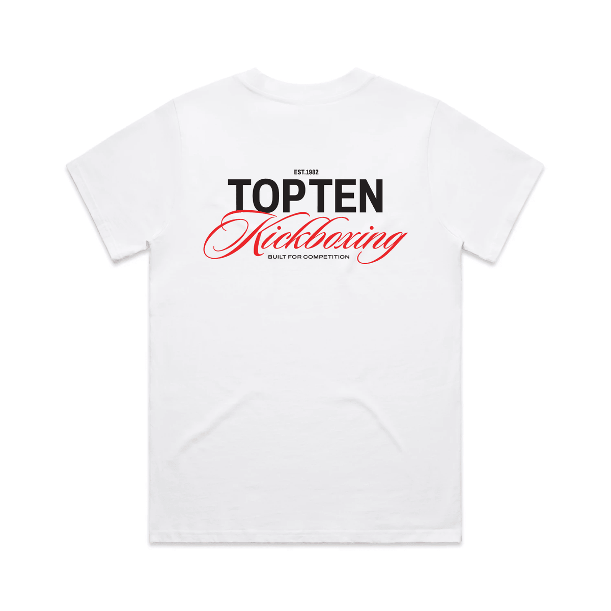 TOP TEN Women's Forged T-Shirt (Red) - White - Back