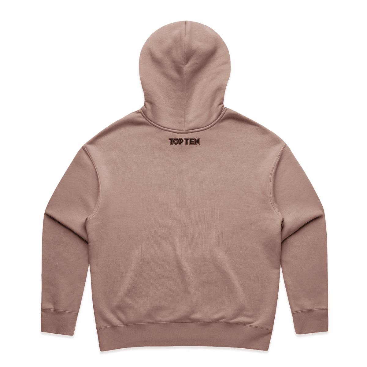 TOP TEN Women's Repeat Hoodie - Dusty Pink - Back