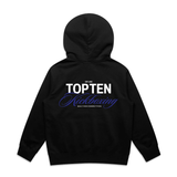 TOP TEN Kids Forged Hoodie (Blue) - Black - Back