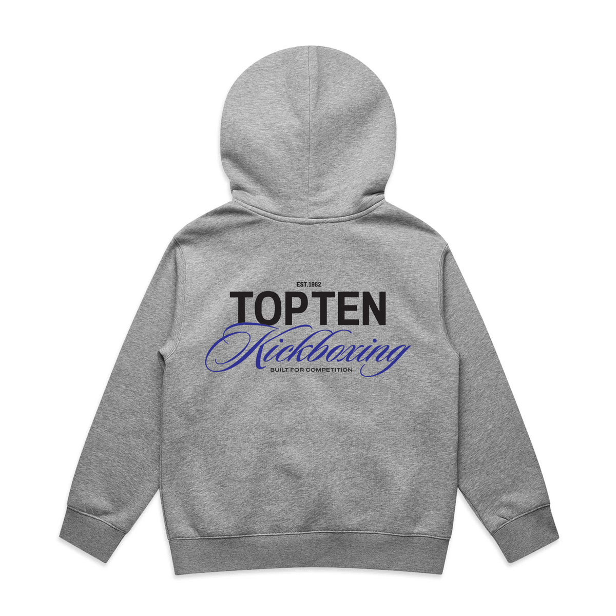TOP TEN Kids Forged Hoodie (Blue) - Grey - Back