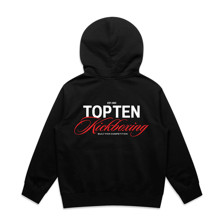 TOP TEN Kids Forged Hoodie (Red) - Black - Back