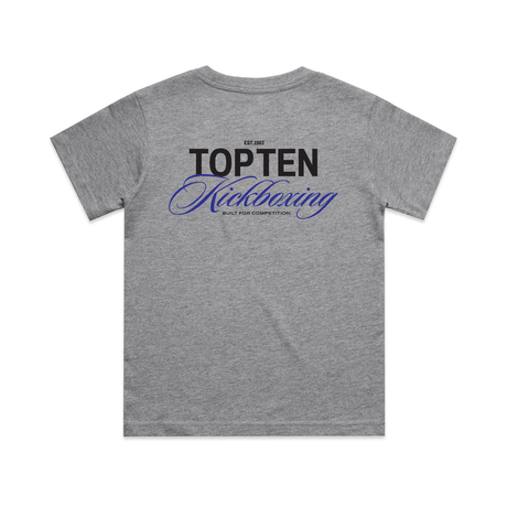 TOP TEN Kids Forged T-Shirt (Blue) - Grey - Back