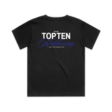 TOP TEN Kids Forged T-Shirt (Blue) - Black - Back