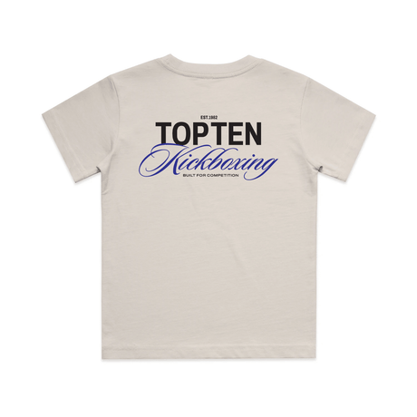 TOP TEN Kids Forged T-Shirt (Blue) - Cream - Back