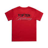 TOP TEN Kids Forged T-Shirt (Red Tee) - Red - Back