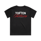TOP TEN Kids Forged T-Shirt (Red) - Black - Back