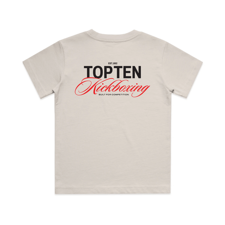 TOP TEN Kids Forged T-Shirt (Red) - Cream - Back