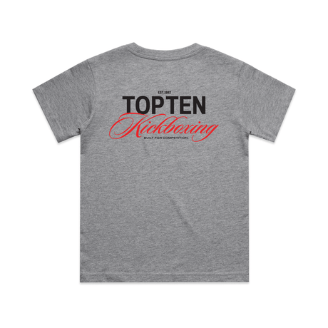 TOP TEN Kids Forged T-Shirt (Red) - Grey - Back