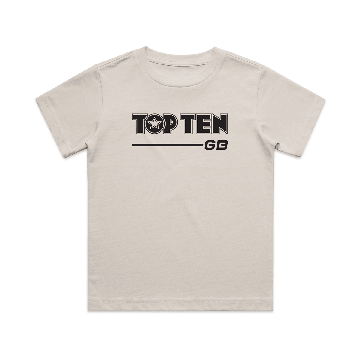 TOP TEN Kids Walkout T-Shirt - Cream - Front