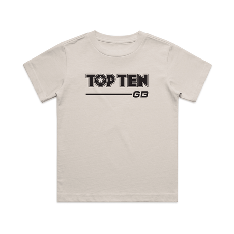 TOP TEN Kids Walkout T-Shirt - Cream - Front