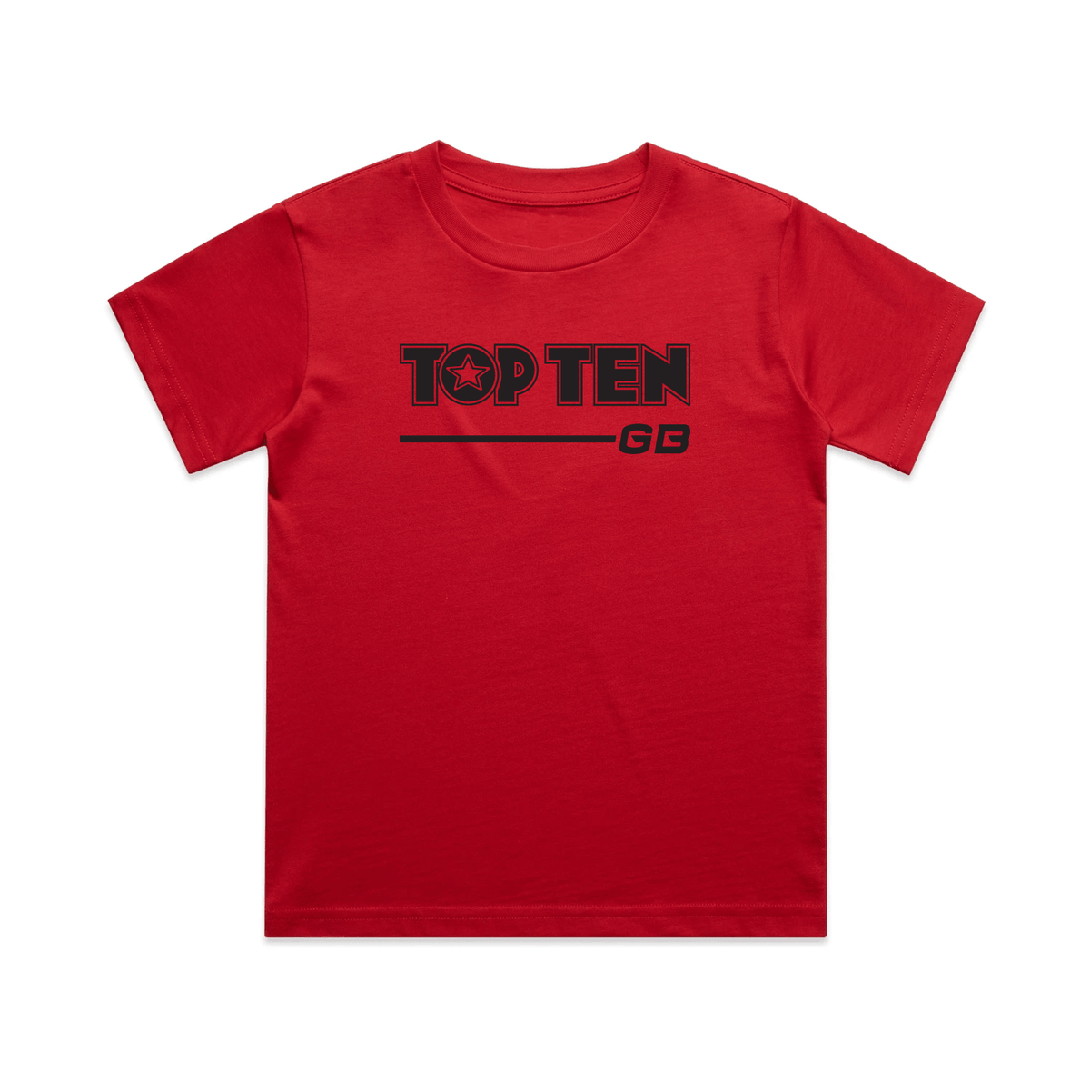 TOP TEN Kids Walkout T-Shirt - Red - Front