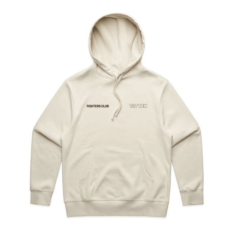 TOP TEN Men's Fighters Club Heavy Hoodie - Ecru - Front