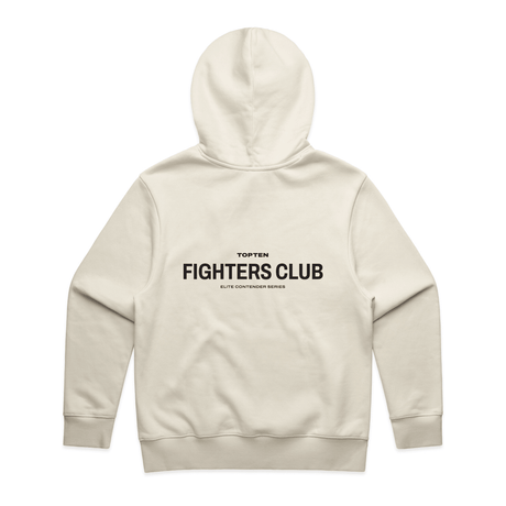 TOP TEN Men's Fighters Club Heavy Hoodie - Ecru - Back