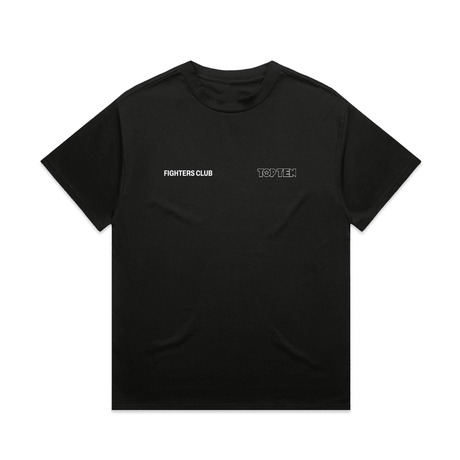 TOP TEN Men's Fighters Club Heavy T-Shirt - Black - Front