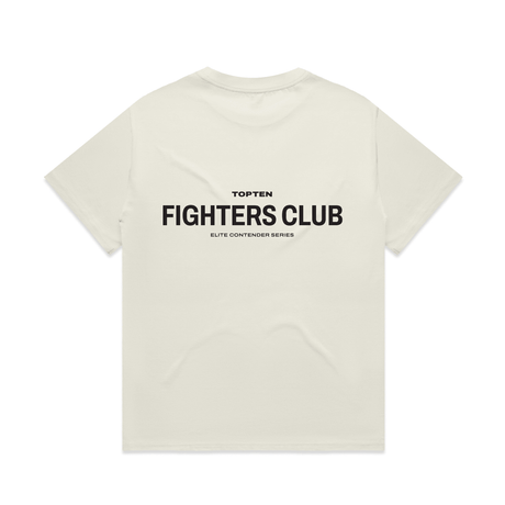 TOP TEN Men's Fighters Club Heavy T-Shirt - Ecru - Back