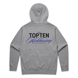 TOP TEN Men's Forged Hoodie (Blue) - Grey - Back