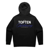 TOP TEN Men's Forged Hoodie (Blue) - Black - Back