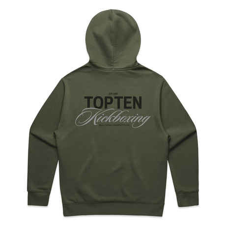 TOP TEN Men's Forged Hoodie (Green) - Back