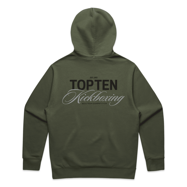 TOP TEN Men's Forged Hoodie (Green) - Back