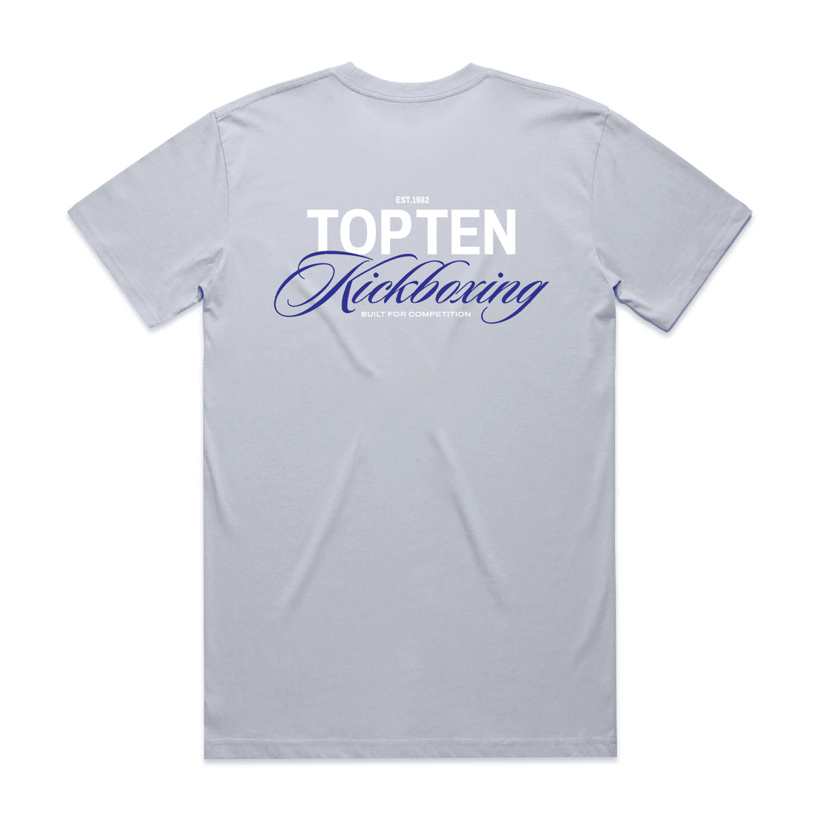 TOP TEN Men's Forged T-Shirt (Blue) - Baby Blue - Back