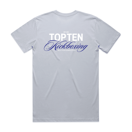 TOP TEN Men's Forged T-Shirt (Blue) - Baby Blue - Back