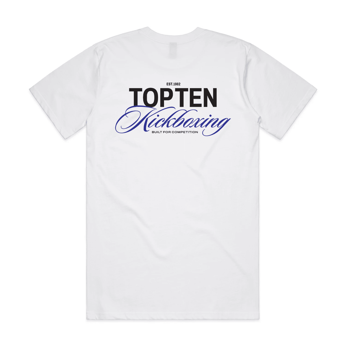 TOP TEN Men's Forged T-Shirt (Blue) - White - Back