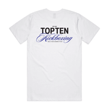 TOP TEN Men's Forged T-Shirt (Blue) - White - Back
