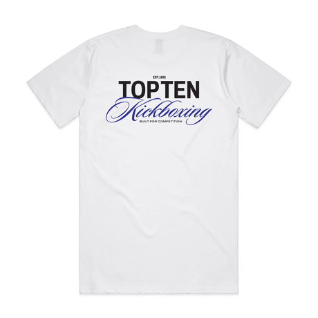 TOP TEN Men's Forged T-Shirt (Blue) - White - Back