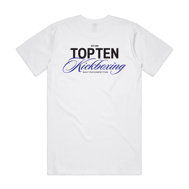 TOP TEN Men's Forged T-Shirt (Blue) - White - Back