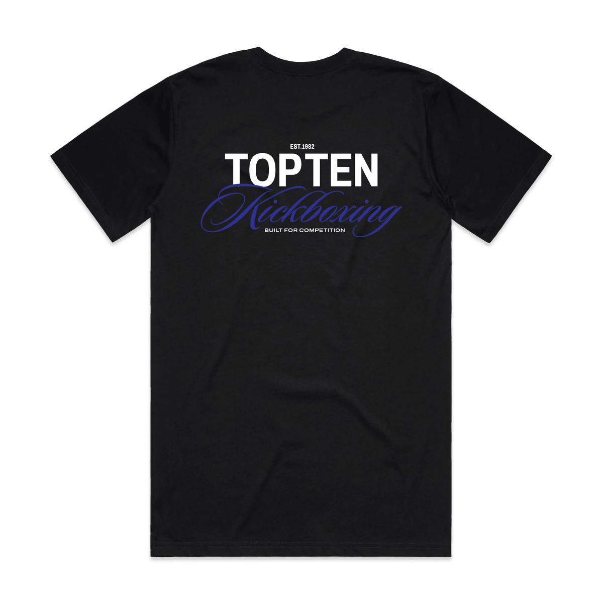 TOP TEN Men's Forged T-Shirt (Blue) - Black - Back