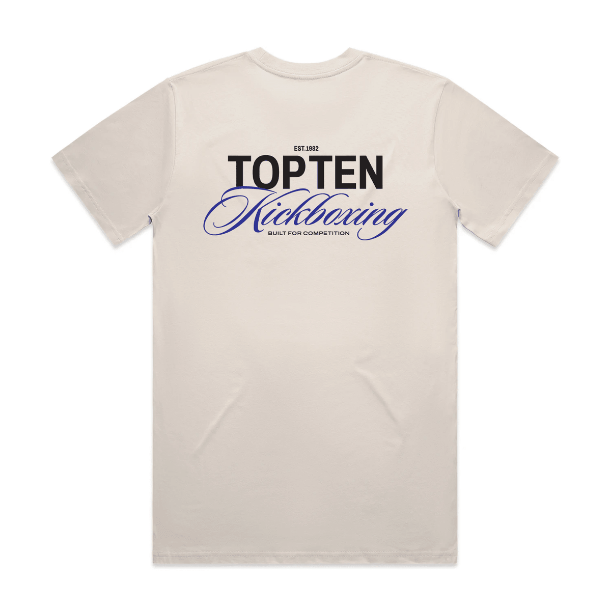 TOP TEN Men's Forged T-Shirt (Blue) - Cream - Back