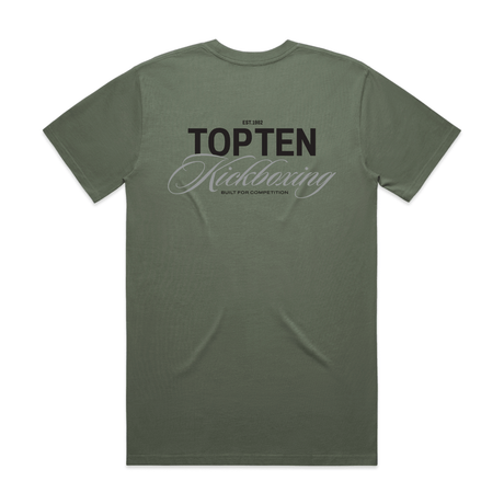 TOP TEN Men's Forged T-Shirt (Green) - Back
